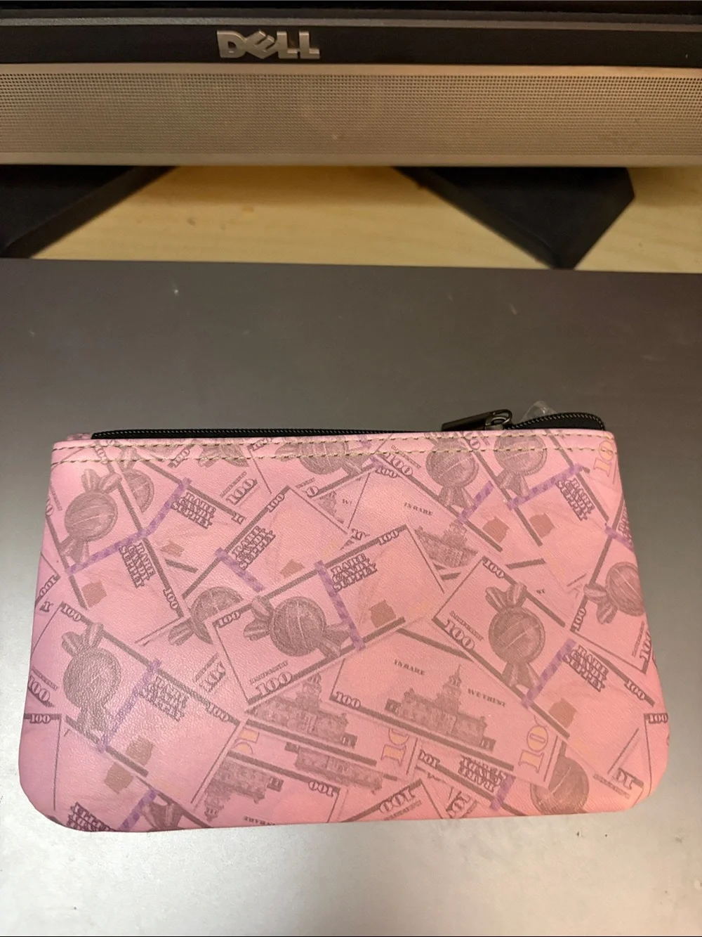 Dell Pink Patterned Zip Pouch - Picture 2 of 2